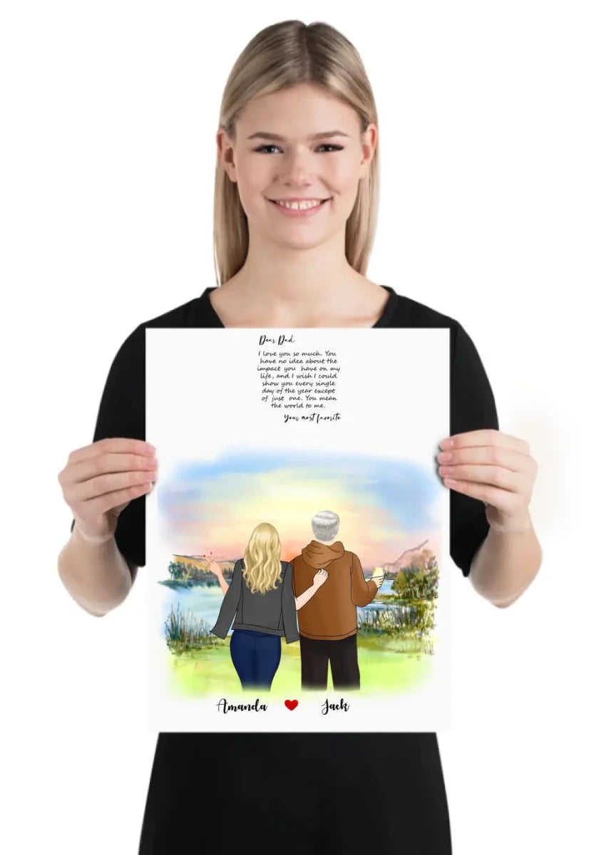 Bästa pappa för evigt fotoram - GÅVA TRYCK