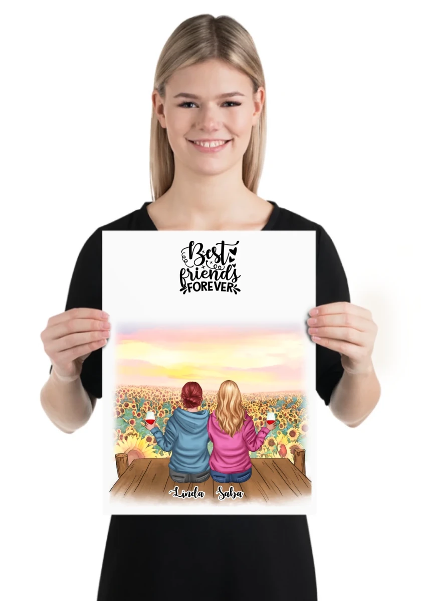 Vänner personlig bild - GÅVA TRYCK