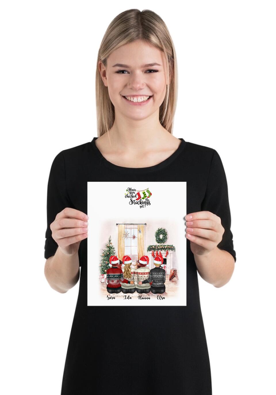 4 bästa vänner personlig jul poster