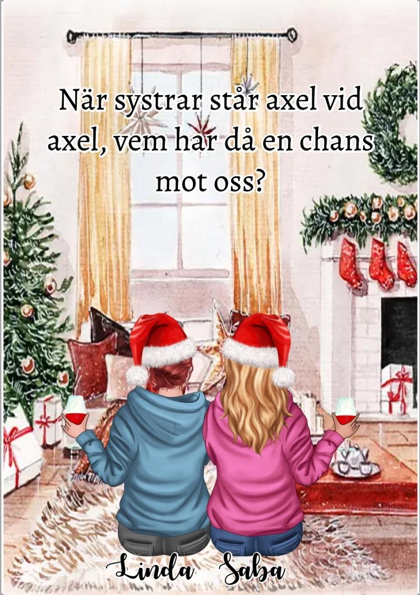 Bästa vän personlig | Jul poster - GÅVA TRYCK