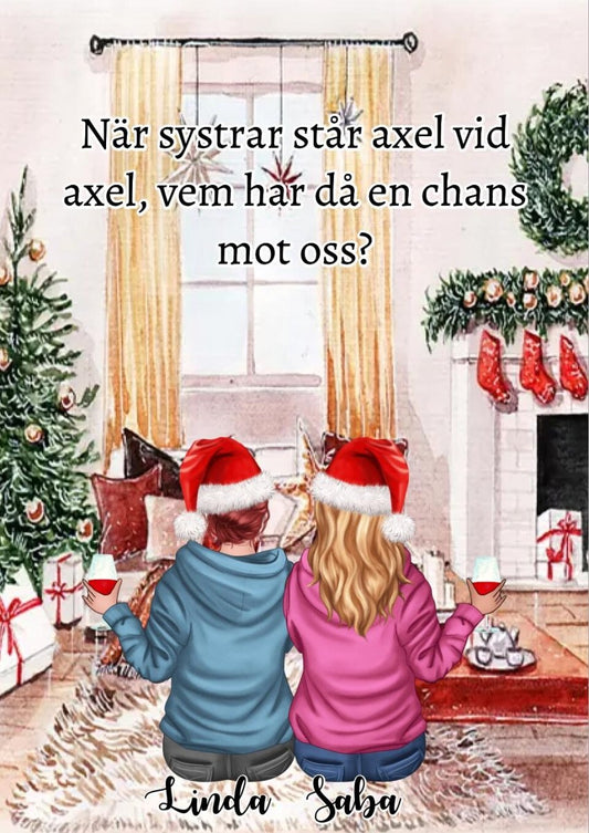 Bästa vän personlig | Jul poster - GÅVA TRYCK