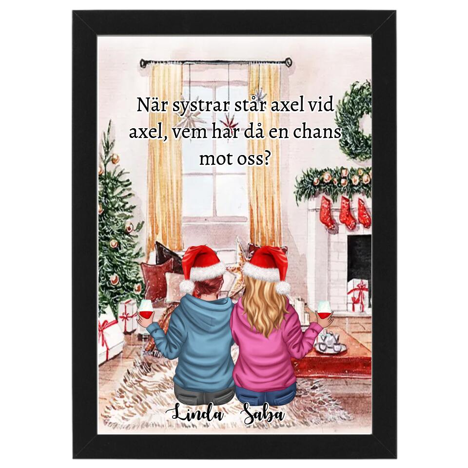 Bästa vän personlig | Jul poster - GÅVA TRYCK