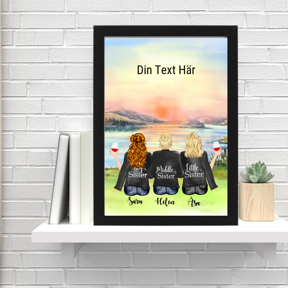 3 vänner poster - GÅVA TRYCK