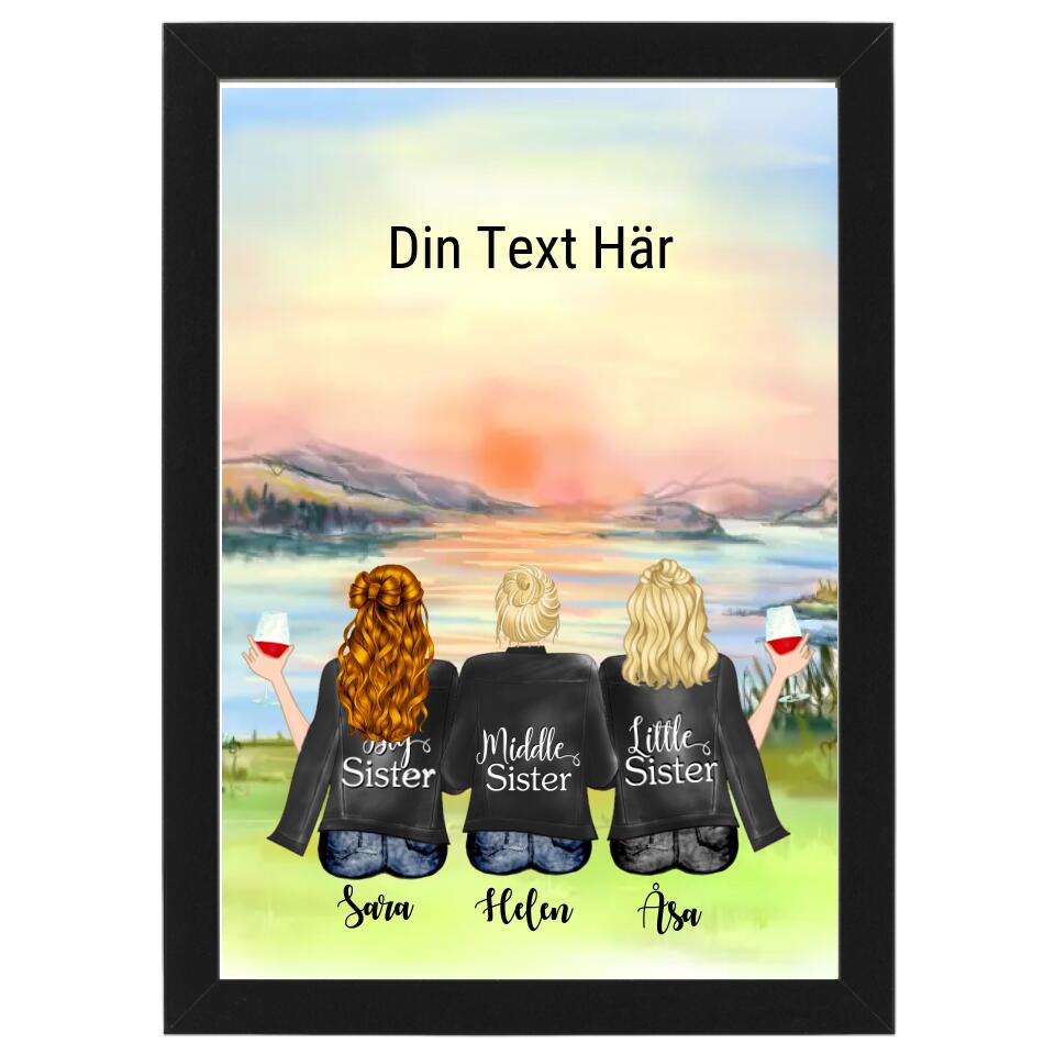 3 vänner poster - GÅVA TRYCK