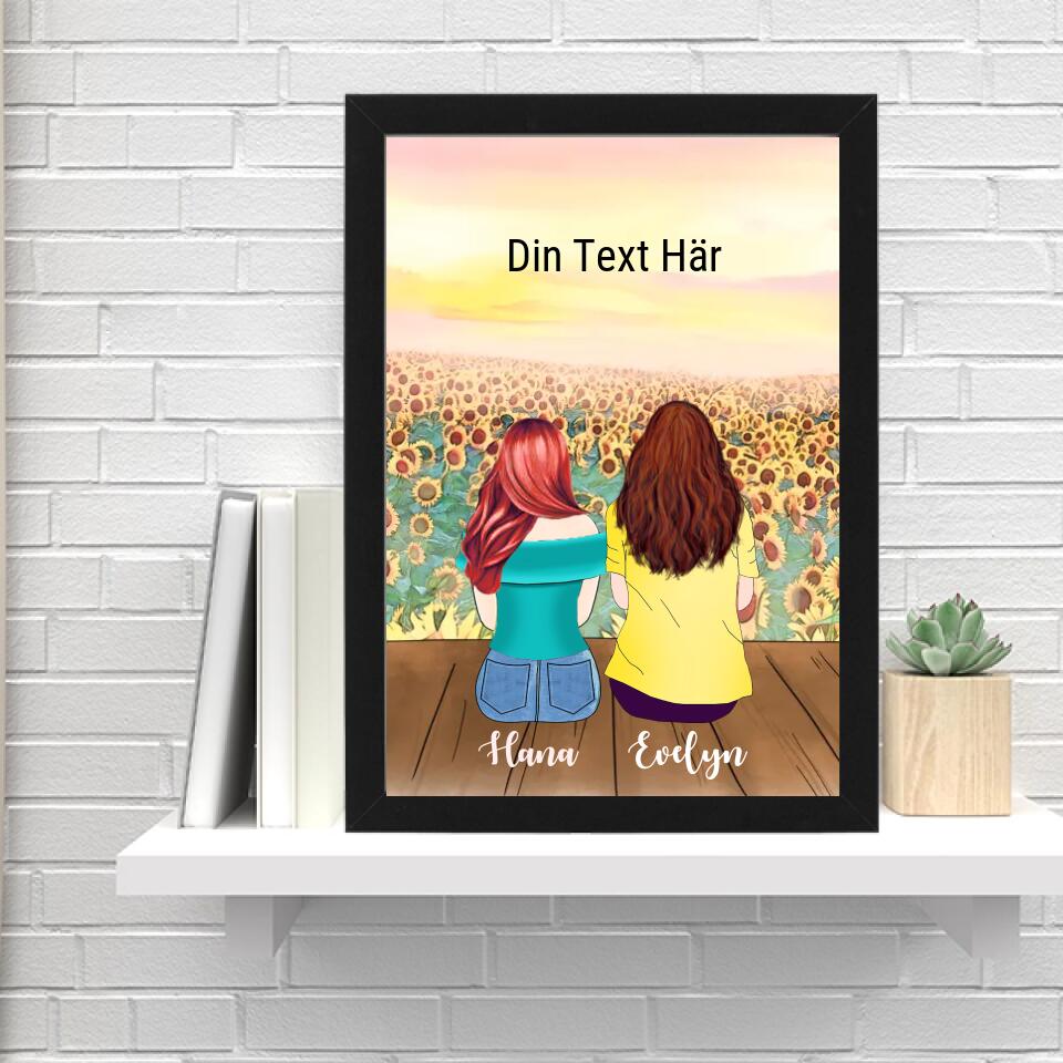 Mor och dotter poster - GÅVA TRYCK