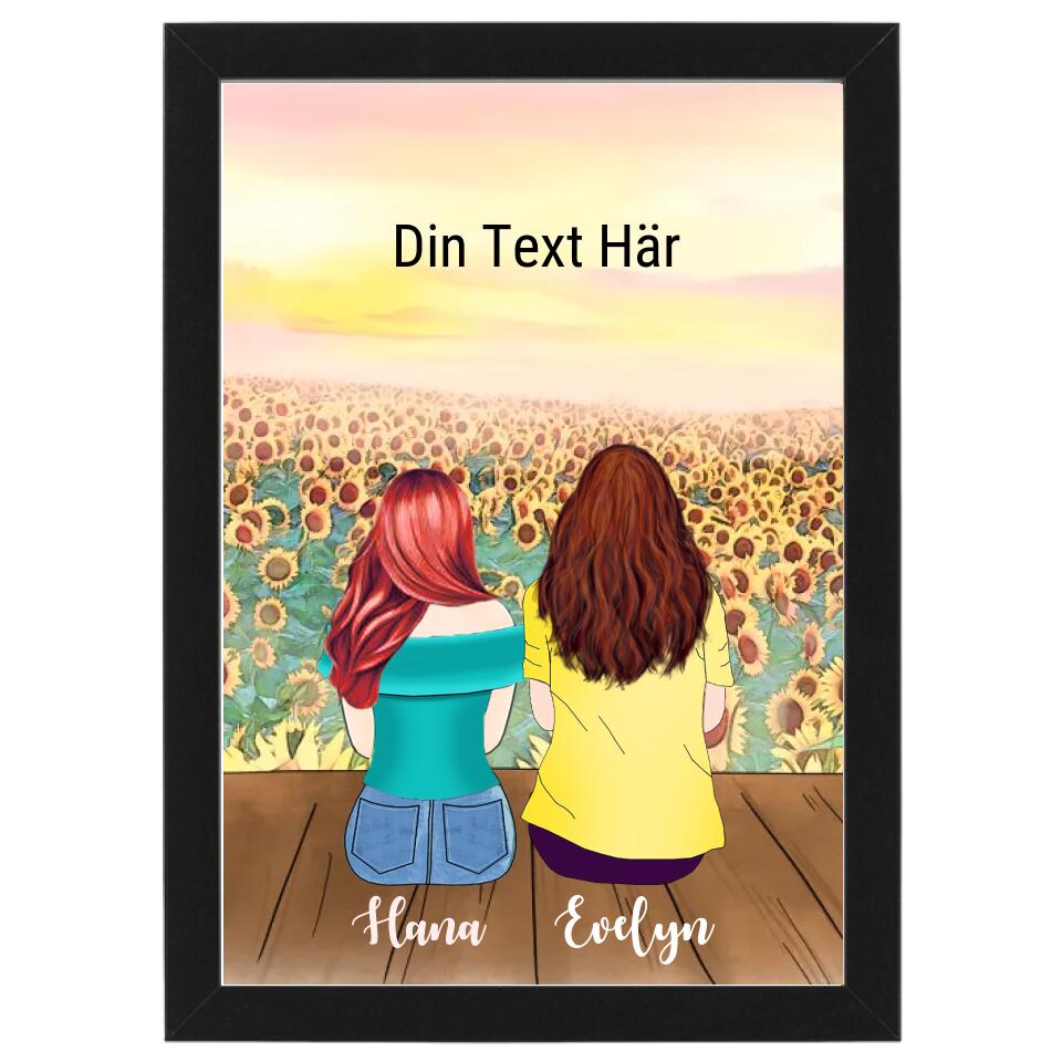 Mor och dotter poster - GÅVA TRYCK