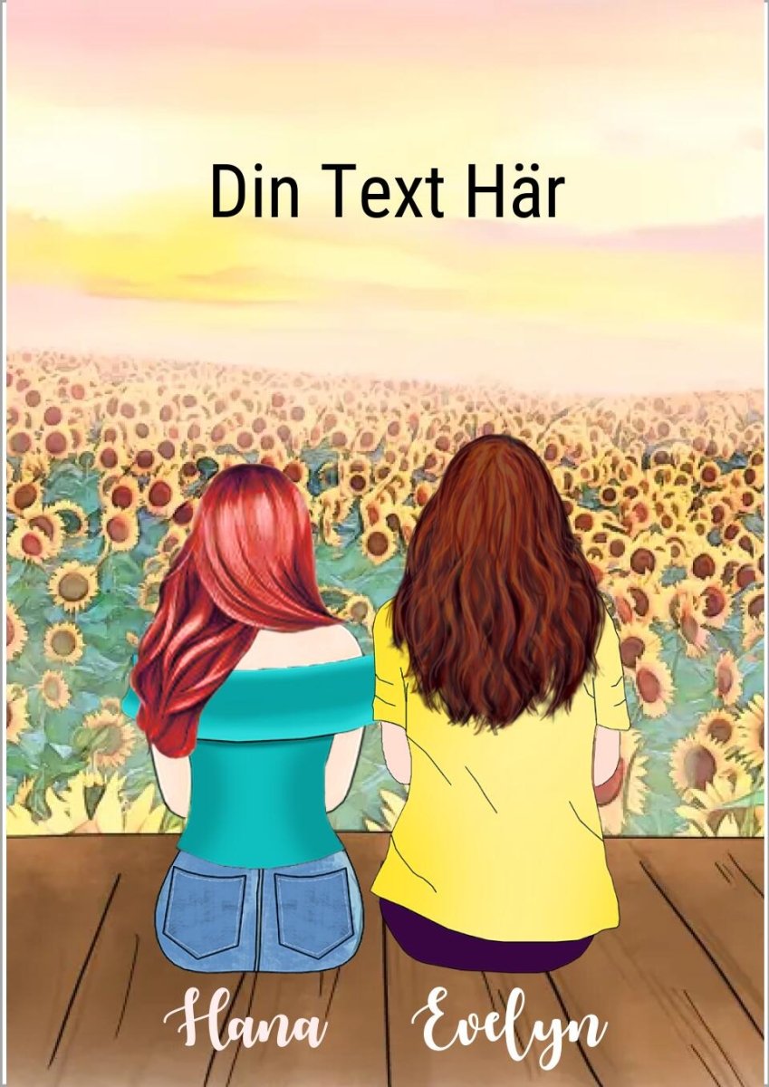 Mor och dotter poster - GÅVA TRYCK