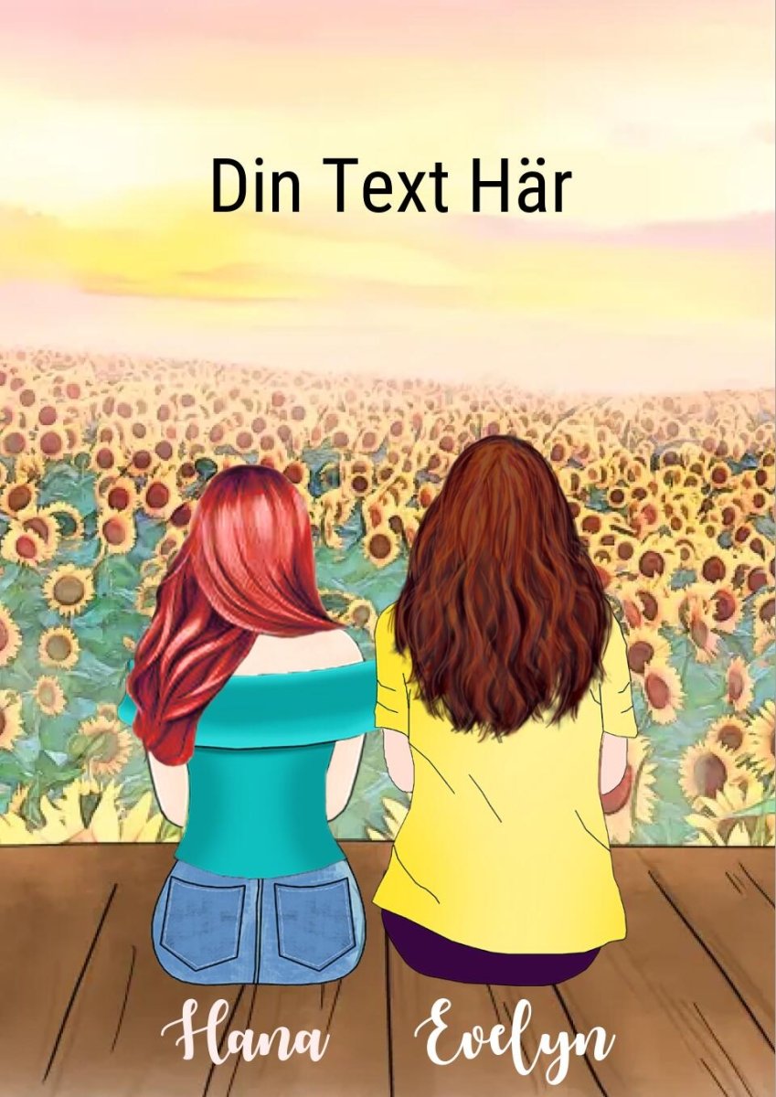 Mor och dotter poster - GÅVA TRYCK
