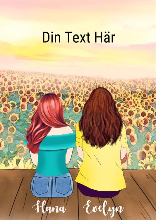 Mor och dotter poster - GÅVA TRYCK