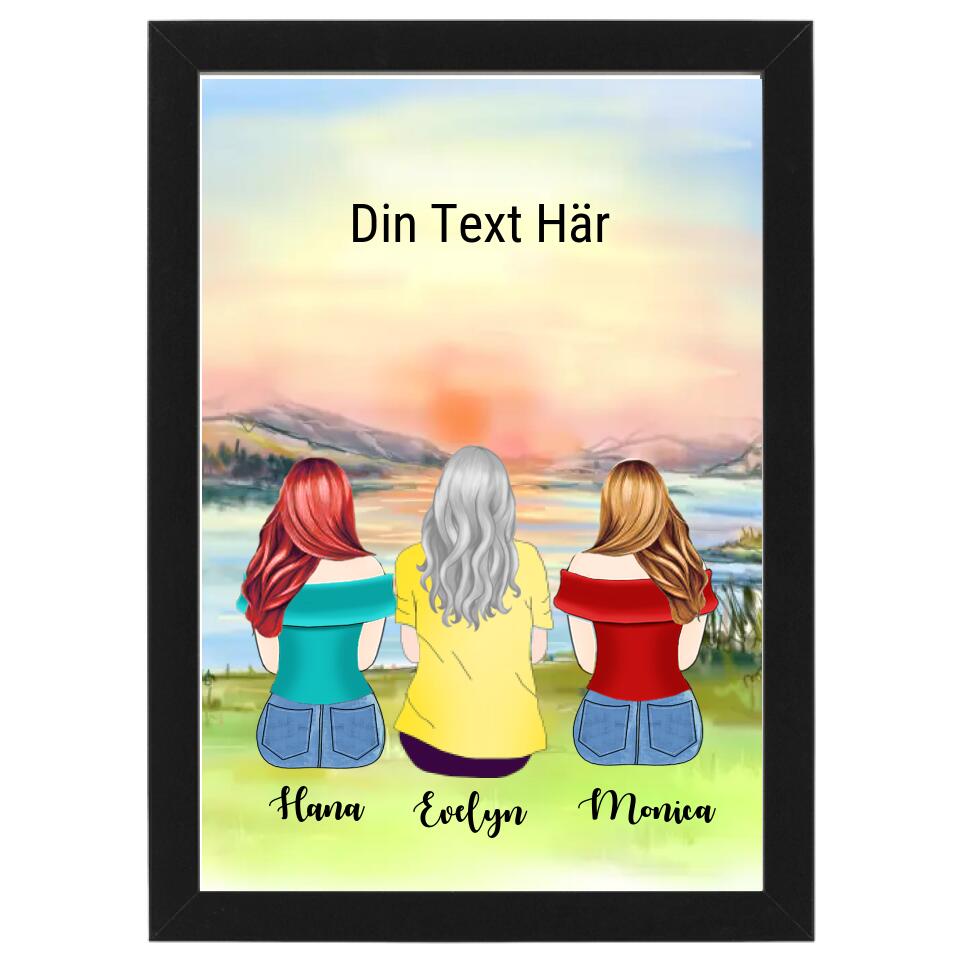 Mor och dotter poster - GÅVA TRYCK
