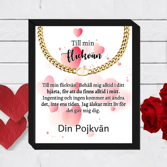 Halsband med personlig text - Flickvän - GÅVA TRYCK