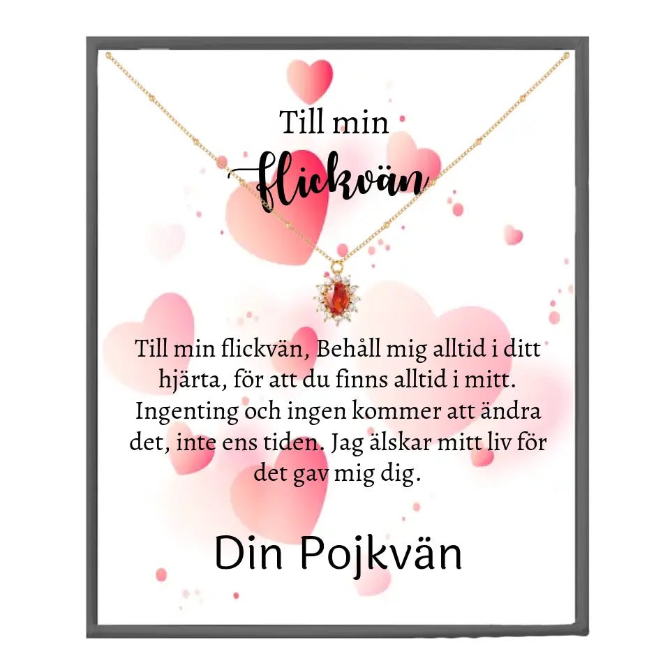 Halsband med personlig text - Flickvän - GÅVA TRYCK