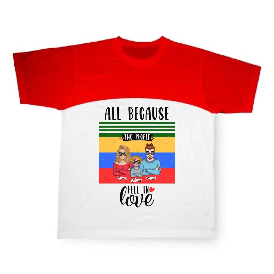 Familjen Personlig T-shirt - GÅVA TRYCK
