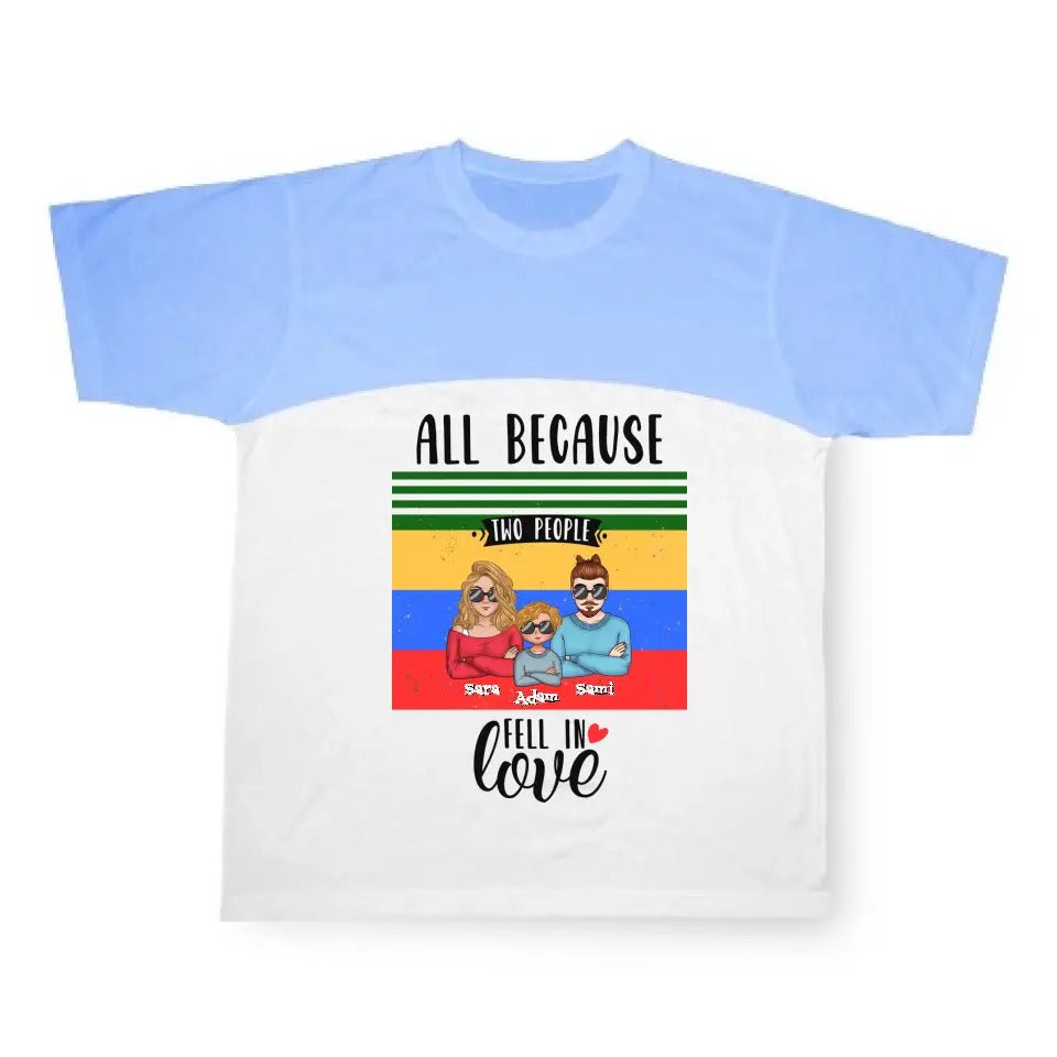 Familjen Personlig T-shirt - GÅVA TRYCK