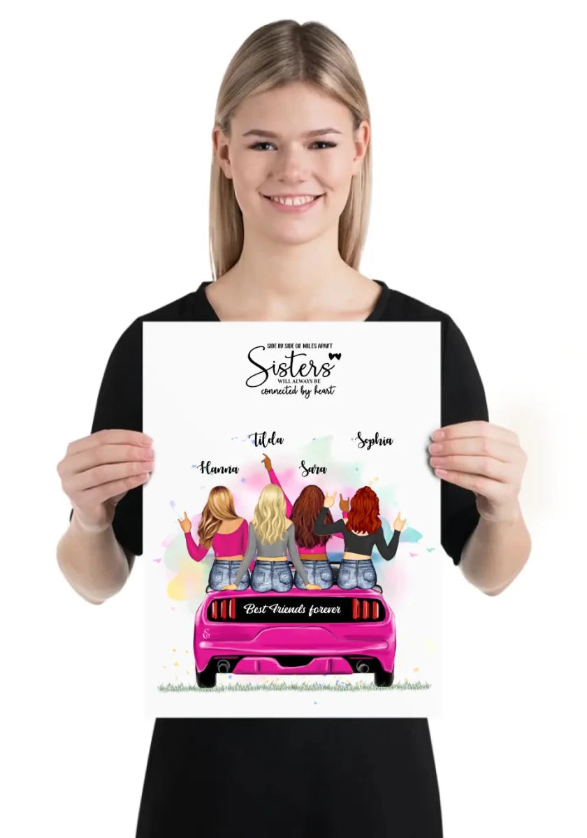 Bästa vänner poster - GÅVA TRYCK