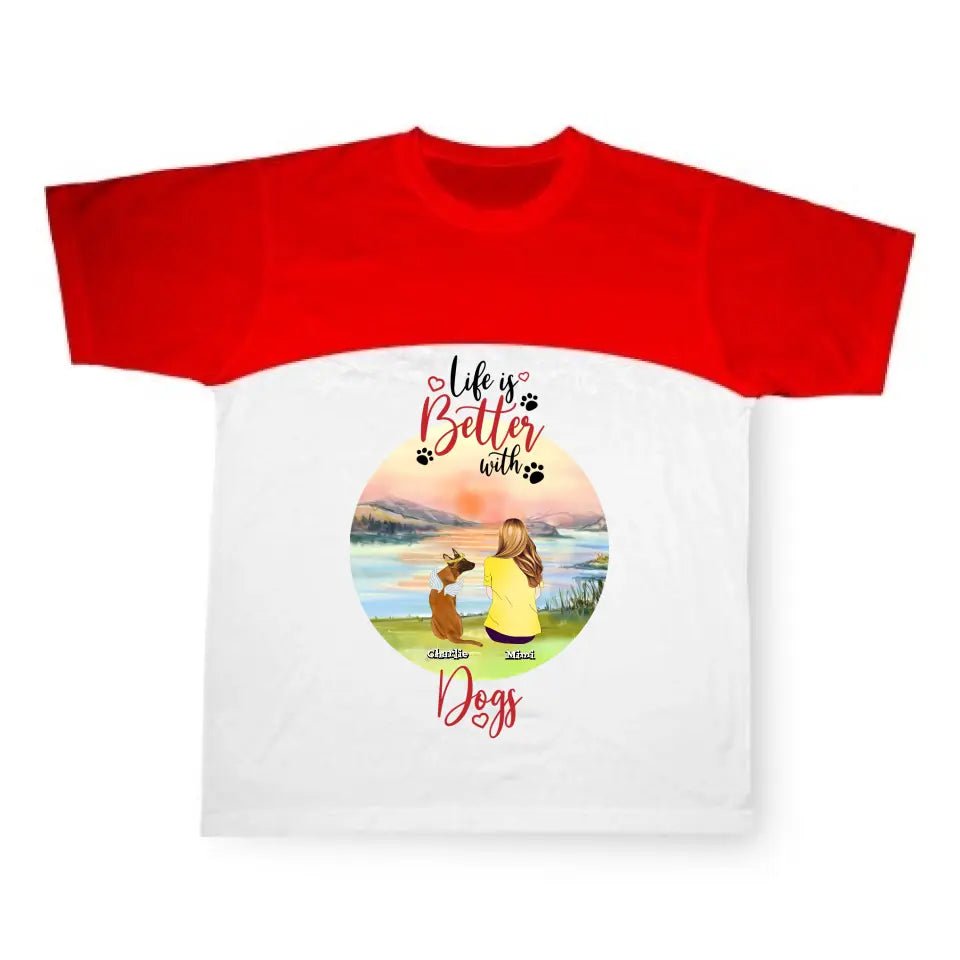 Personlig T-Shirt för hund - och kattmamma - GÅVA TRYCK