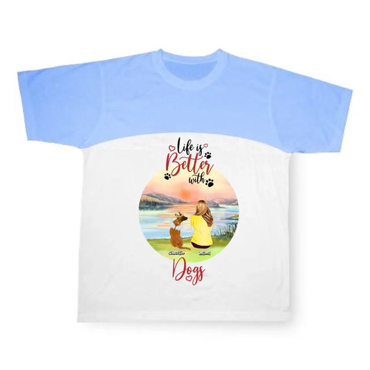 Hund & kattmamma personlig T-shirt - GÅVA TRYCK