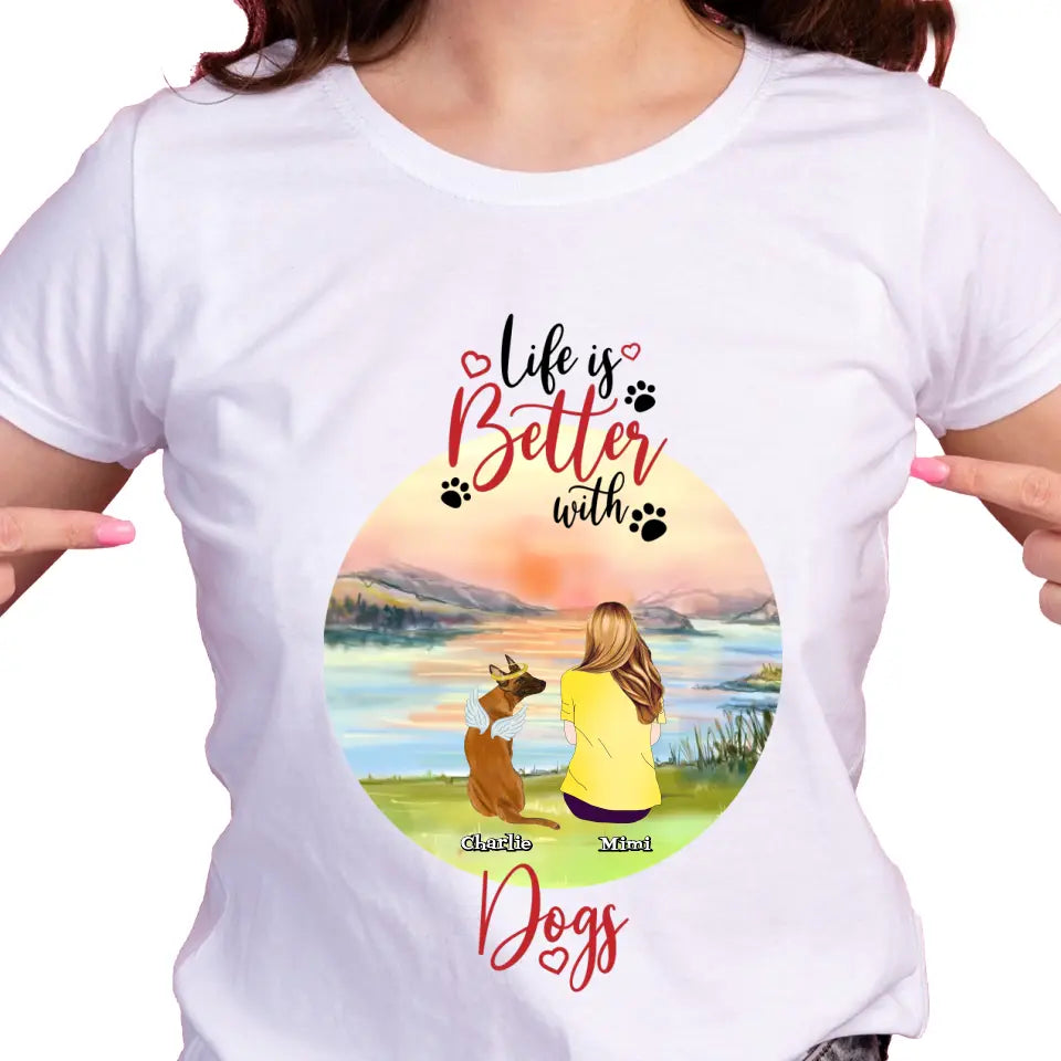 Hund & kattmamma personlig T-shirt