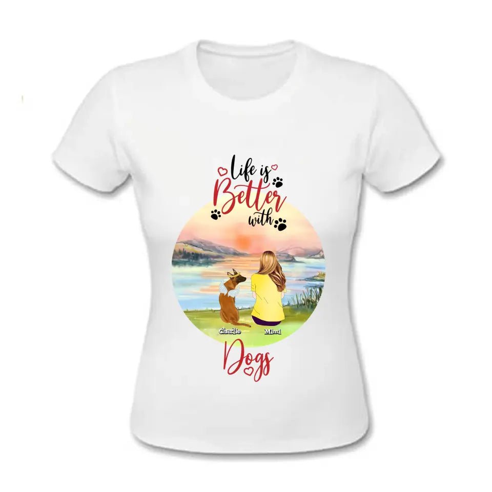 Hund & kattmamma personlig T-shirt - GÅVA TRYCK