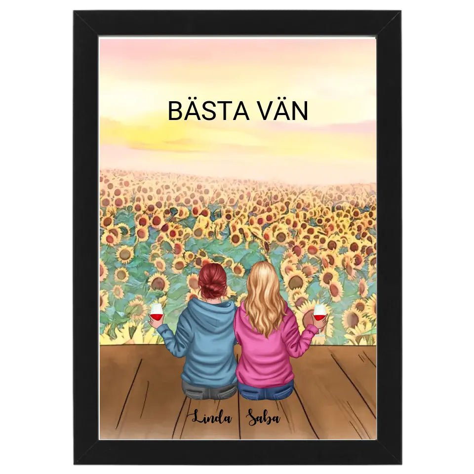 2 vänner personlig poster - GÅVA TRYCK