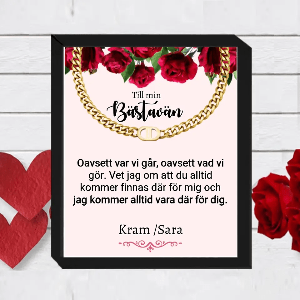 Halsband med personlig text - BFF - GÅVA TRYCK