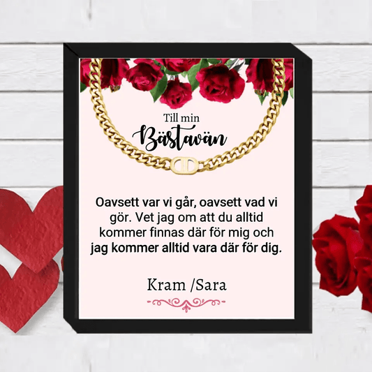 Halsband med personlig text - BFF - GÅVA TRYCK