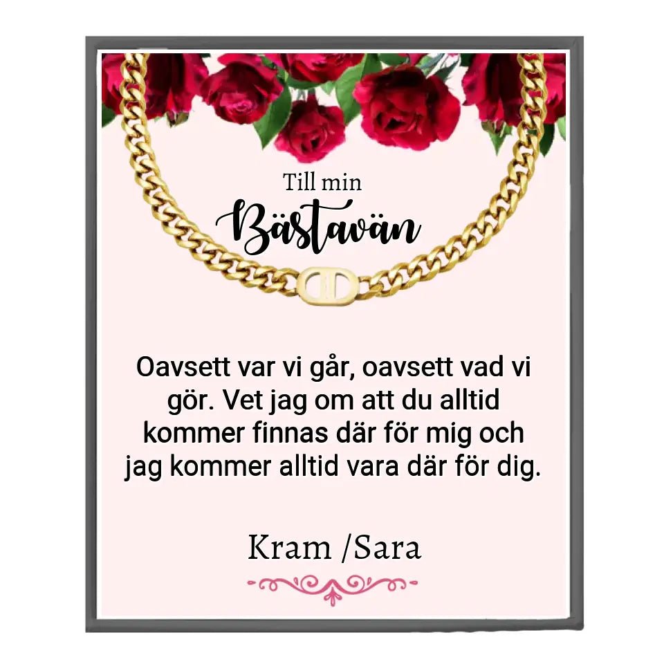 Halsband med personlig text - BFF - GÅVA TRYCK