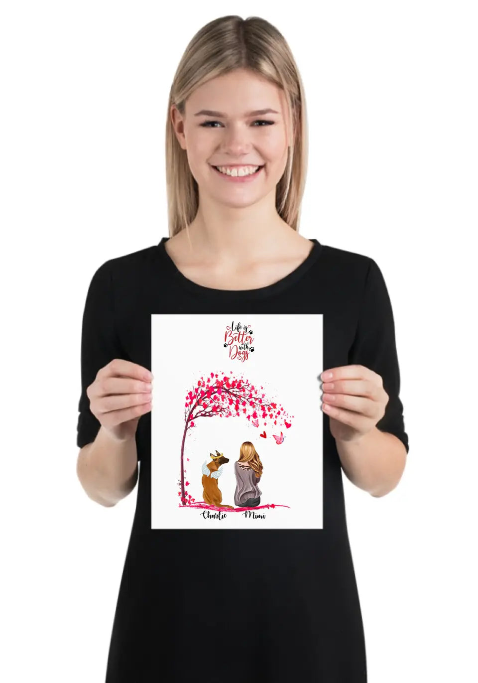 Hund & katt Mamma personlig affisch