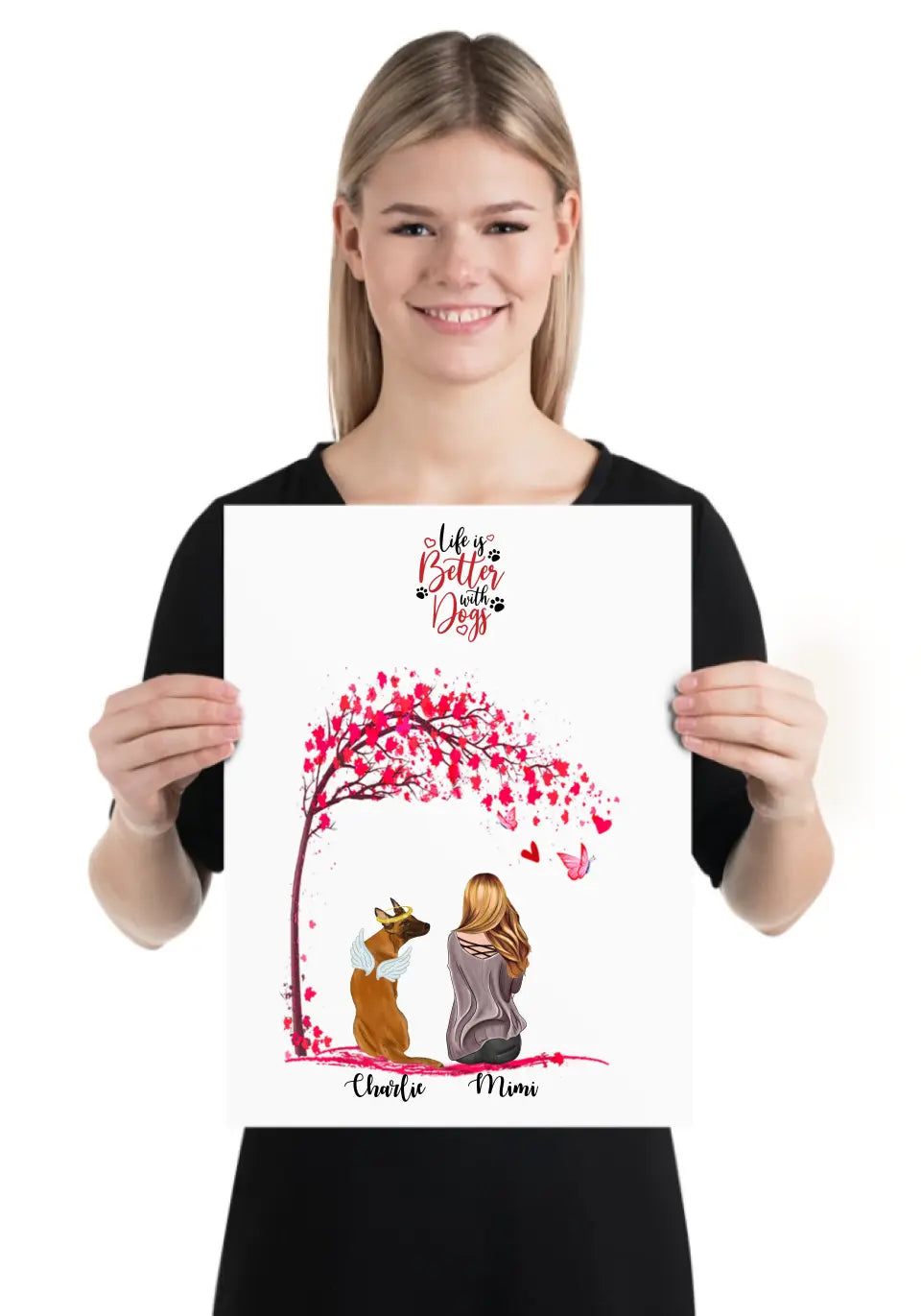 Hund & katt Mamma personlig affisch