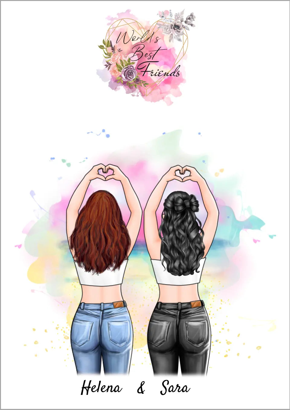 Personlig affisch 2 vänner