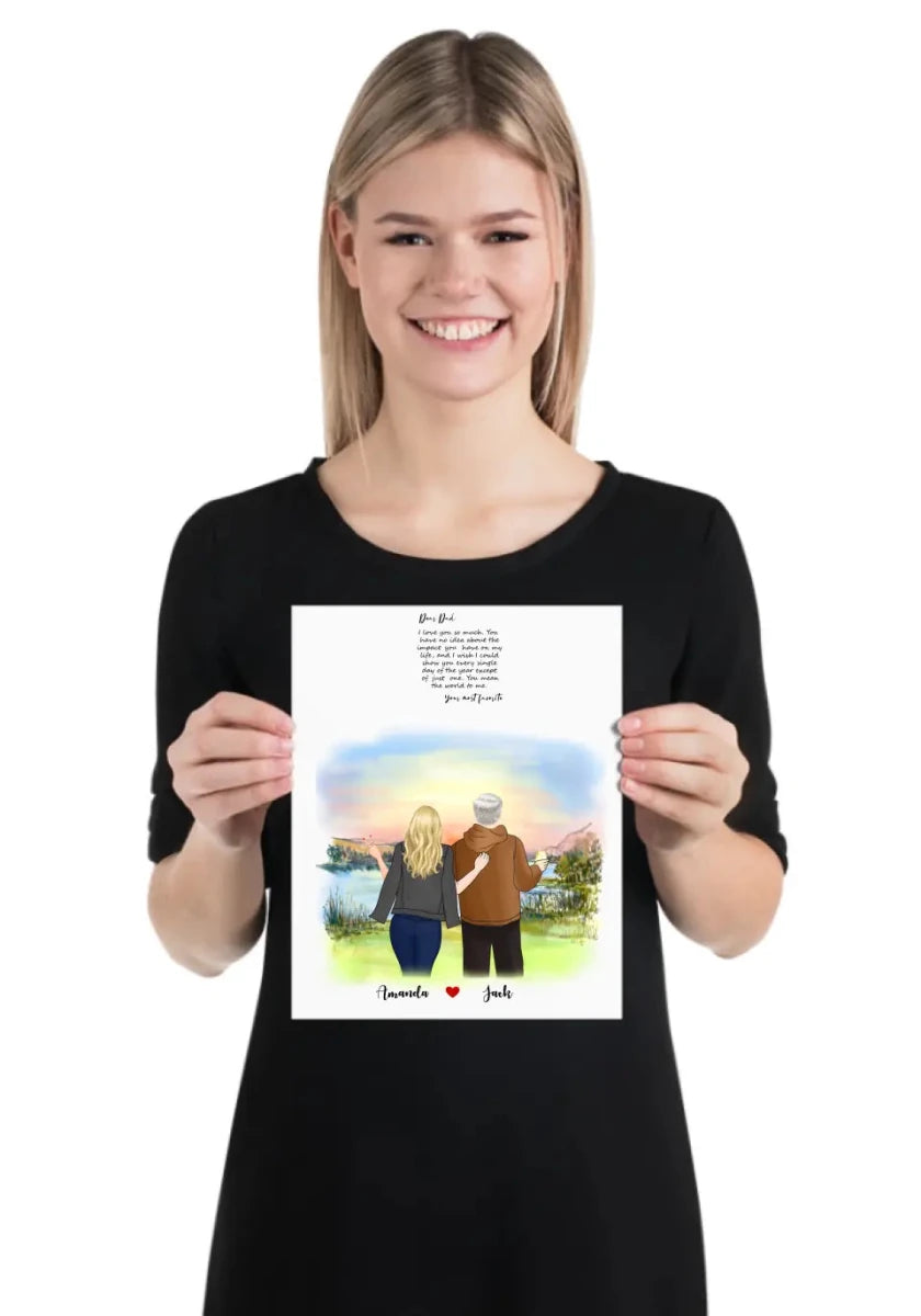 Bästa pappa för evigt fotoram - GÅVA TRYCK