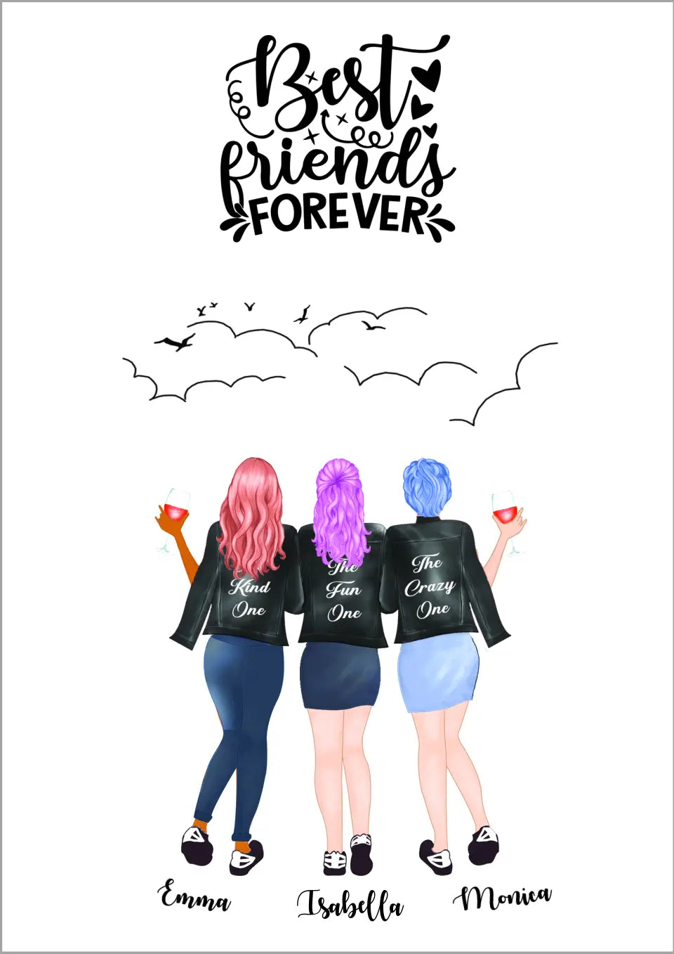 3 vänner  personliga poster