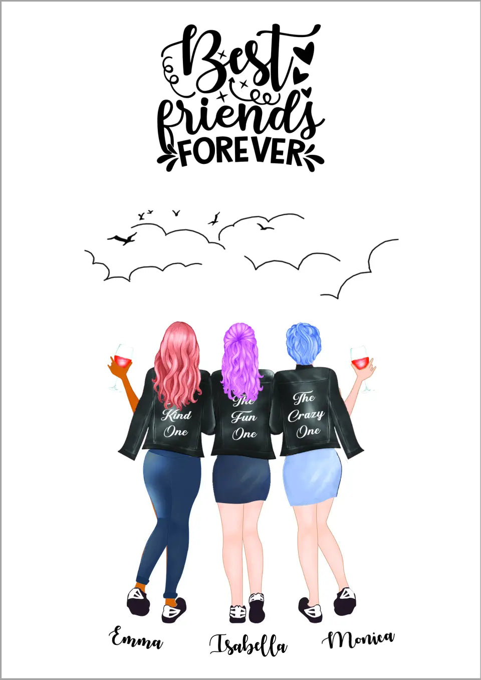 3 vänner  personliga poster