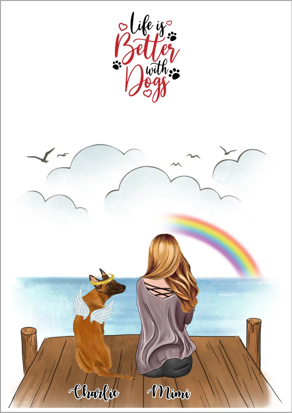 Hundmamma/kattmamma 1, 2, 3 & 4 husdjur poster