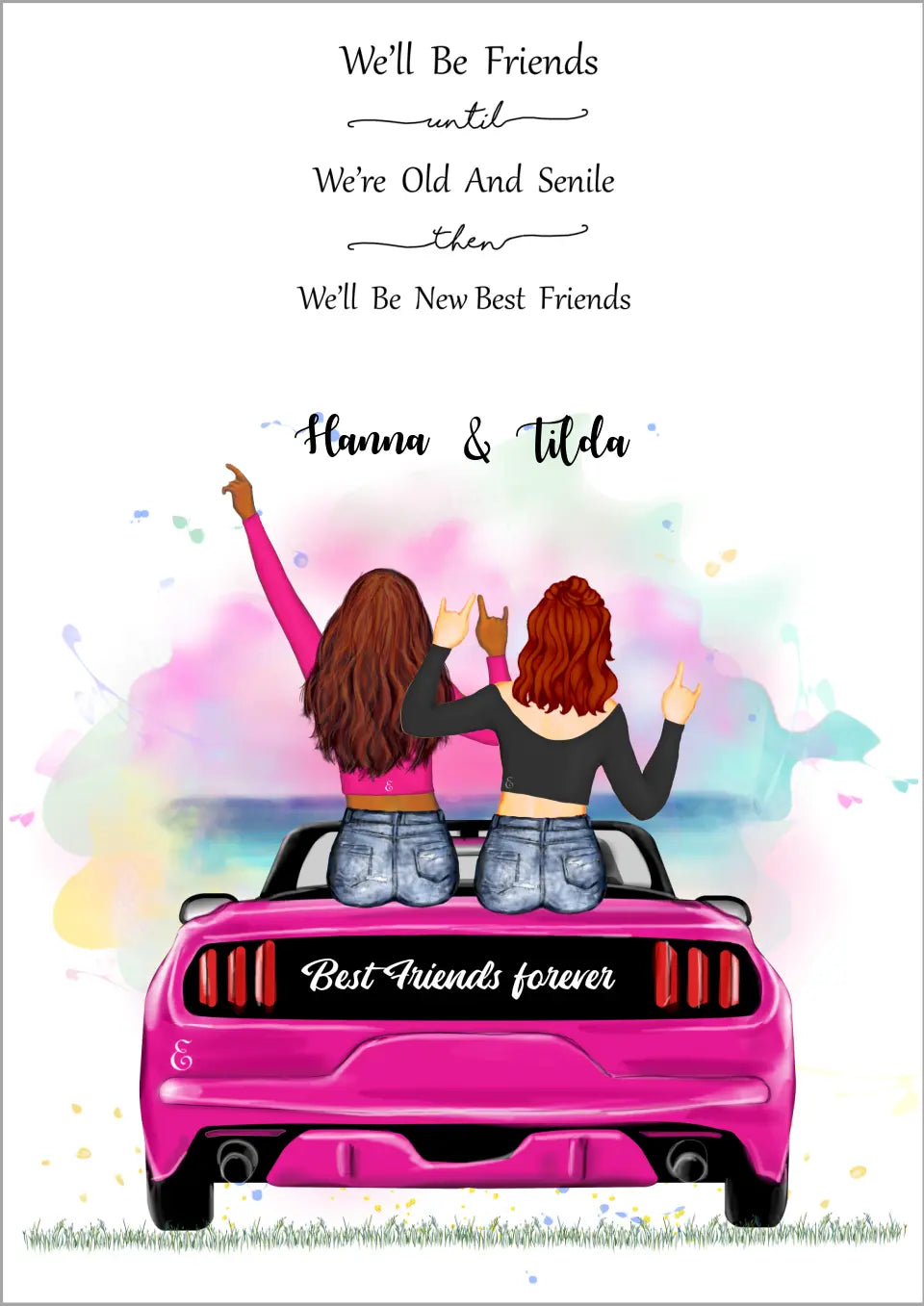 Syster och bästa vän poster.