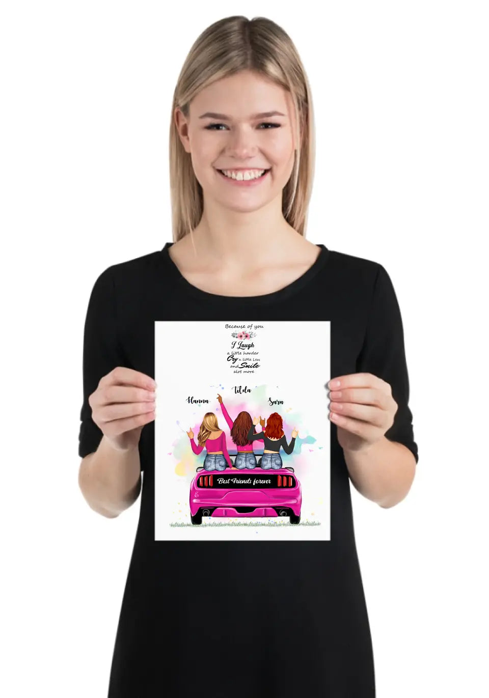 Personlig affisch 3 vänner