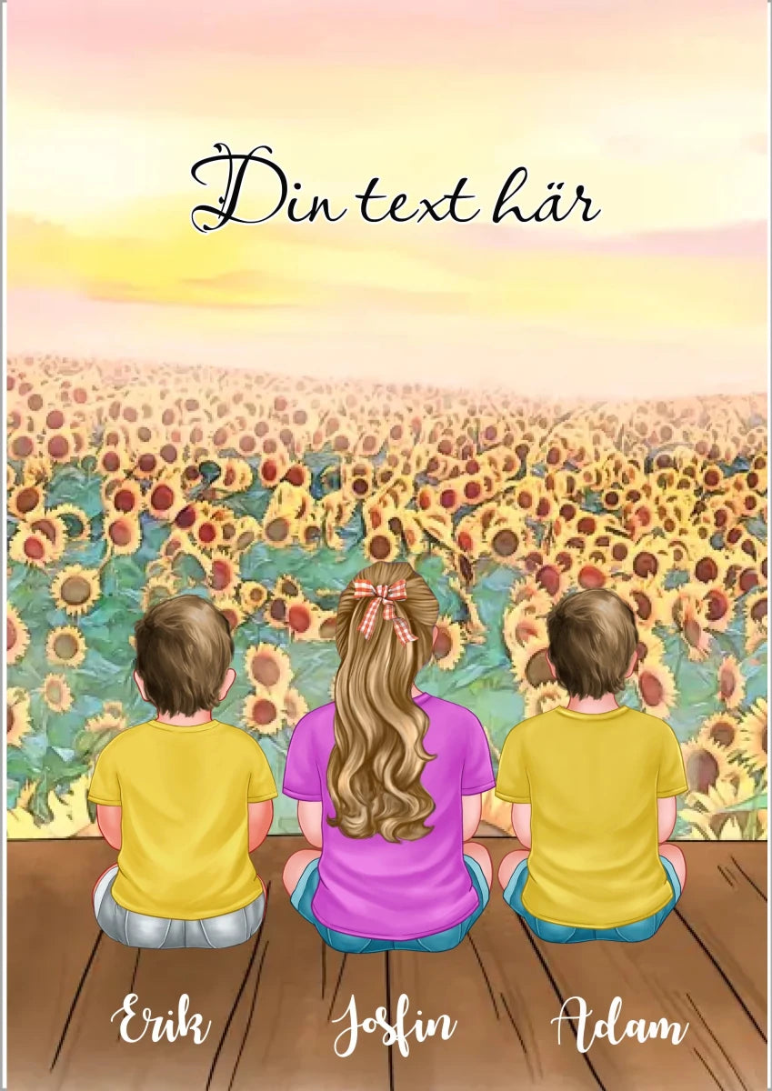 3 barn poster - GÅVA TRYCK