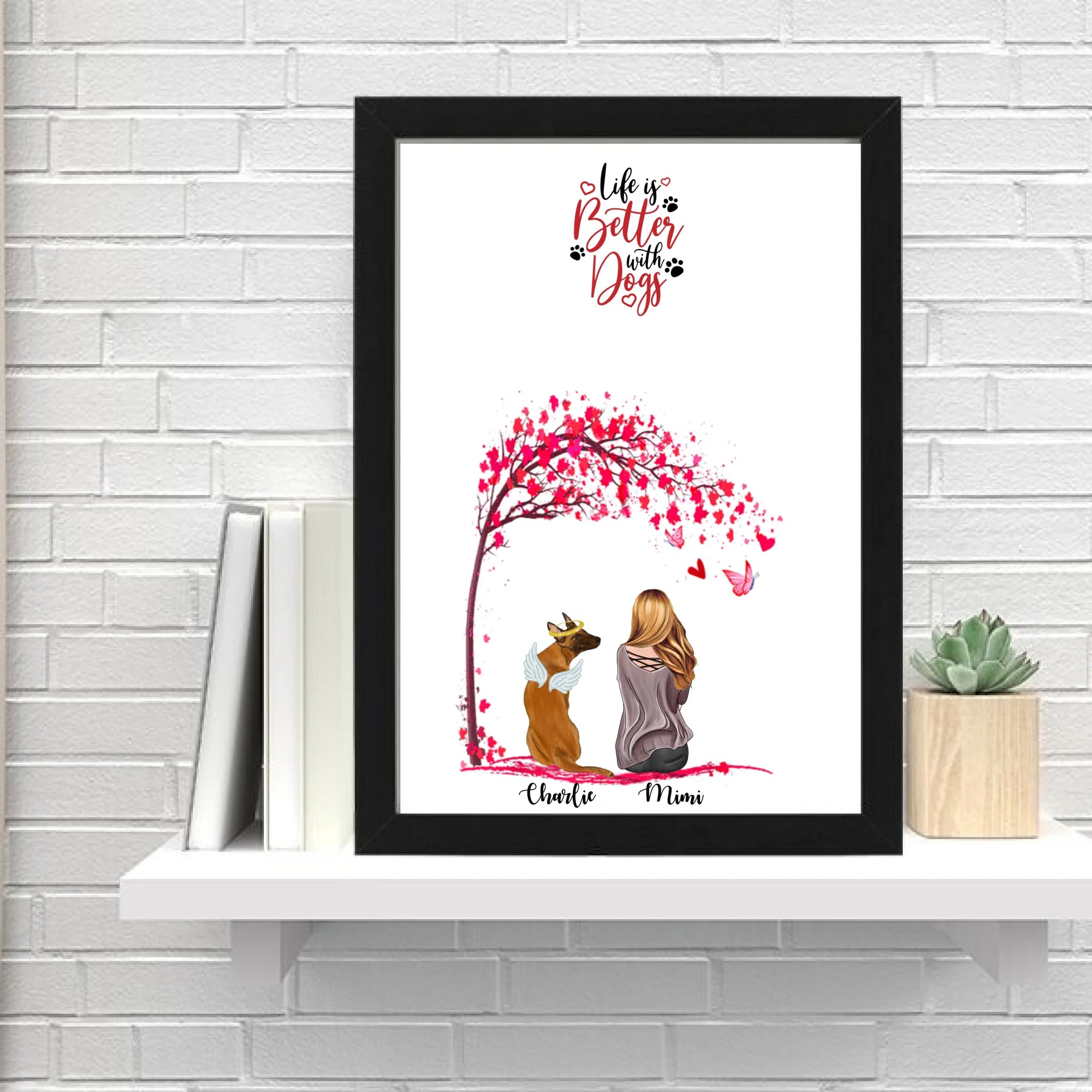 Hund & katt Mamma personlig affisch