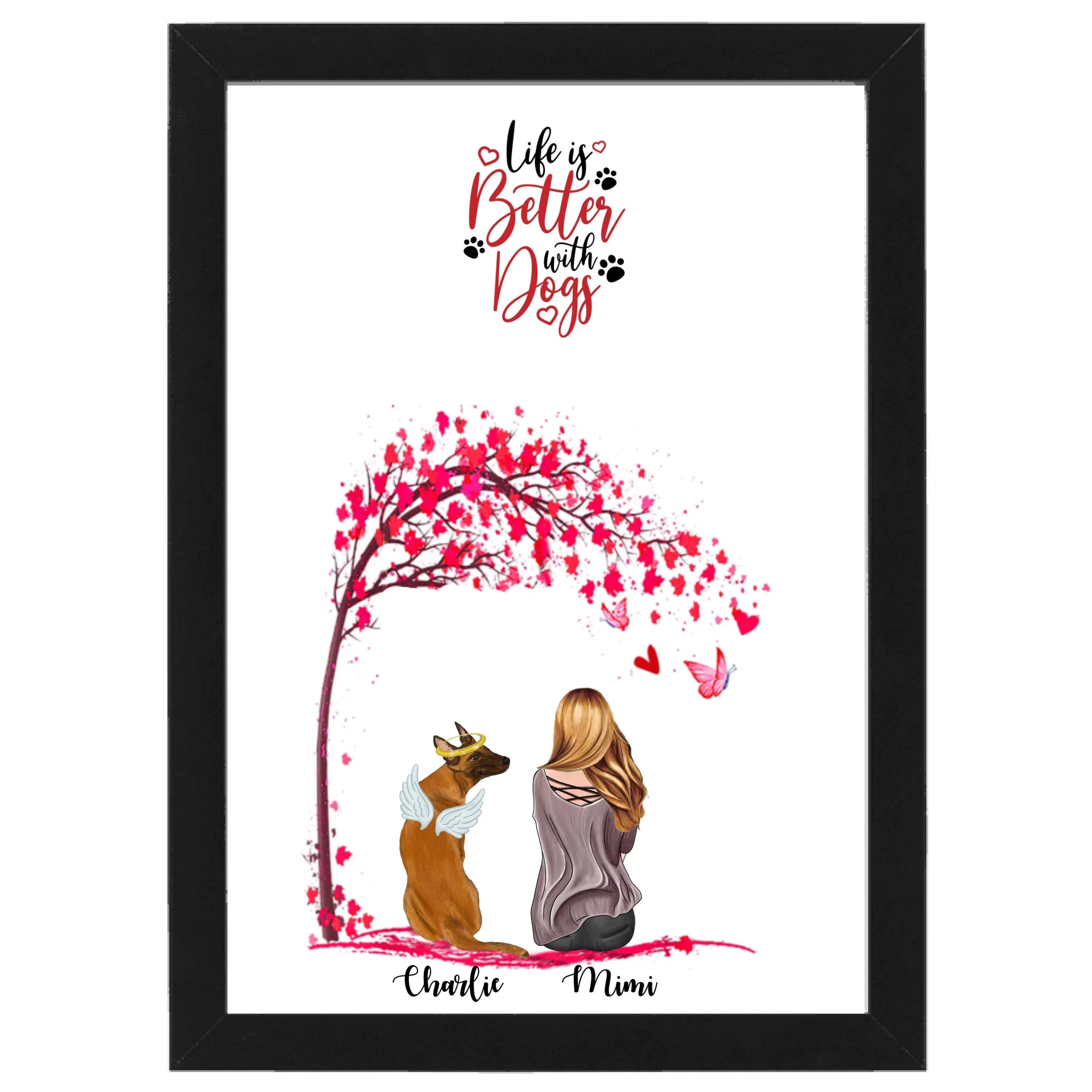 Hund & katt Mamma personlig affisch