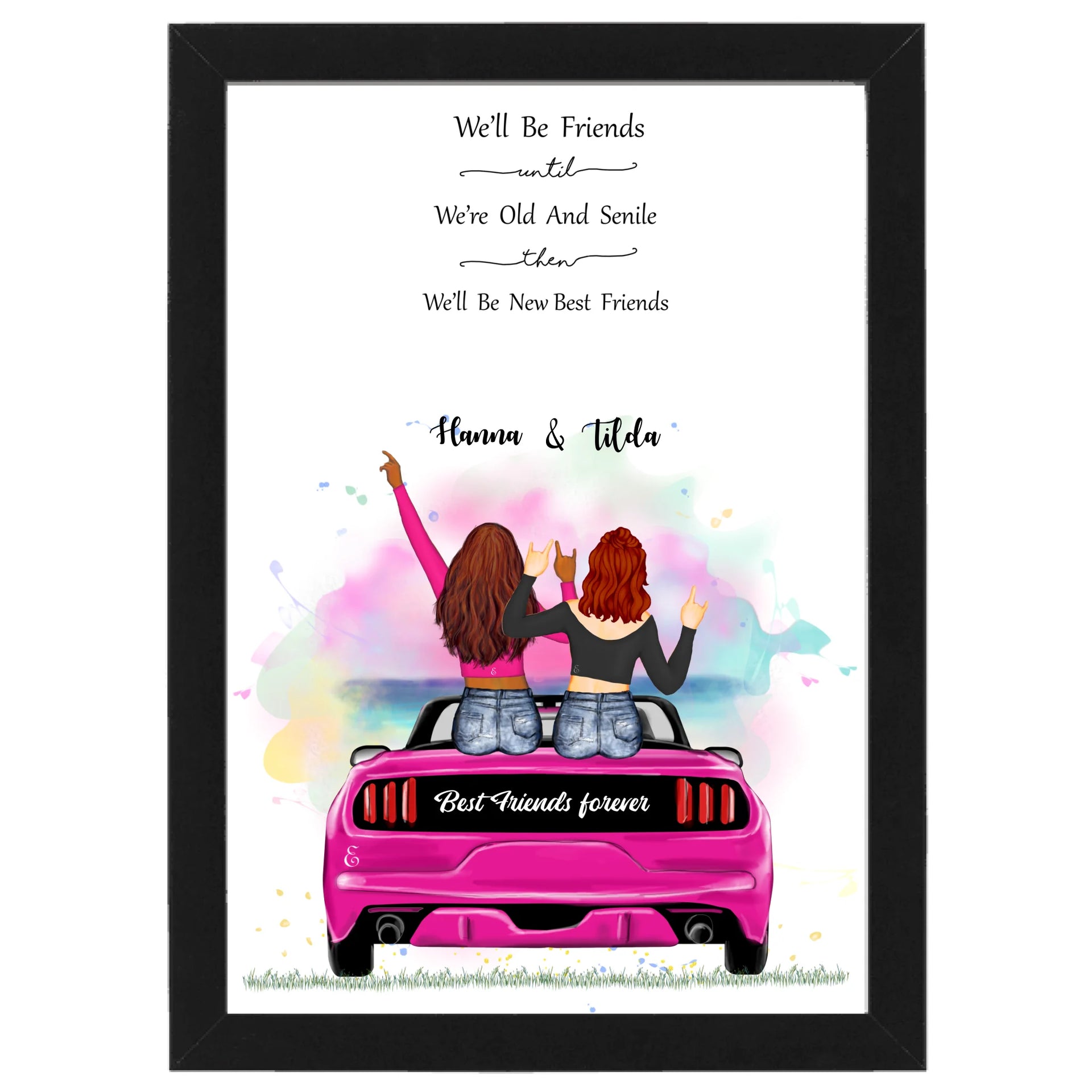 Personlig affisch 2 vänner
