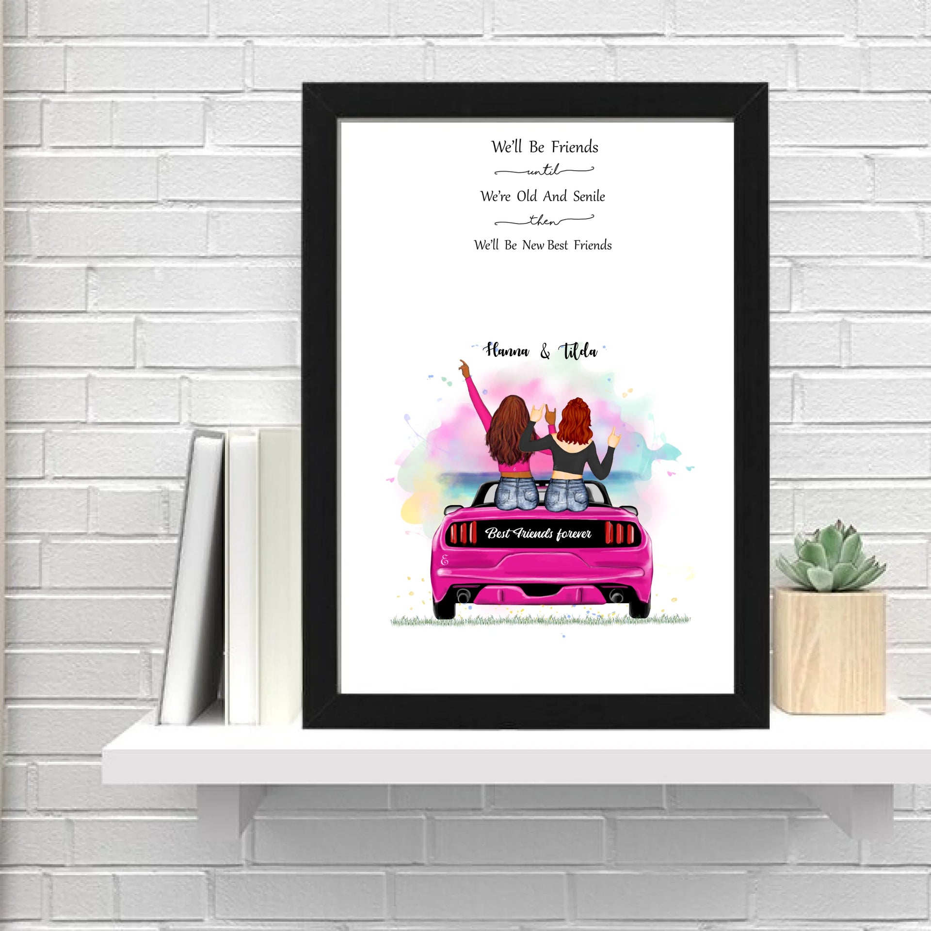 Personlig affisch 2 vänner
