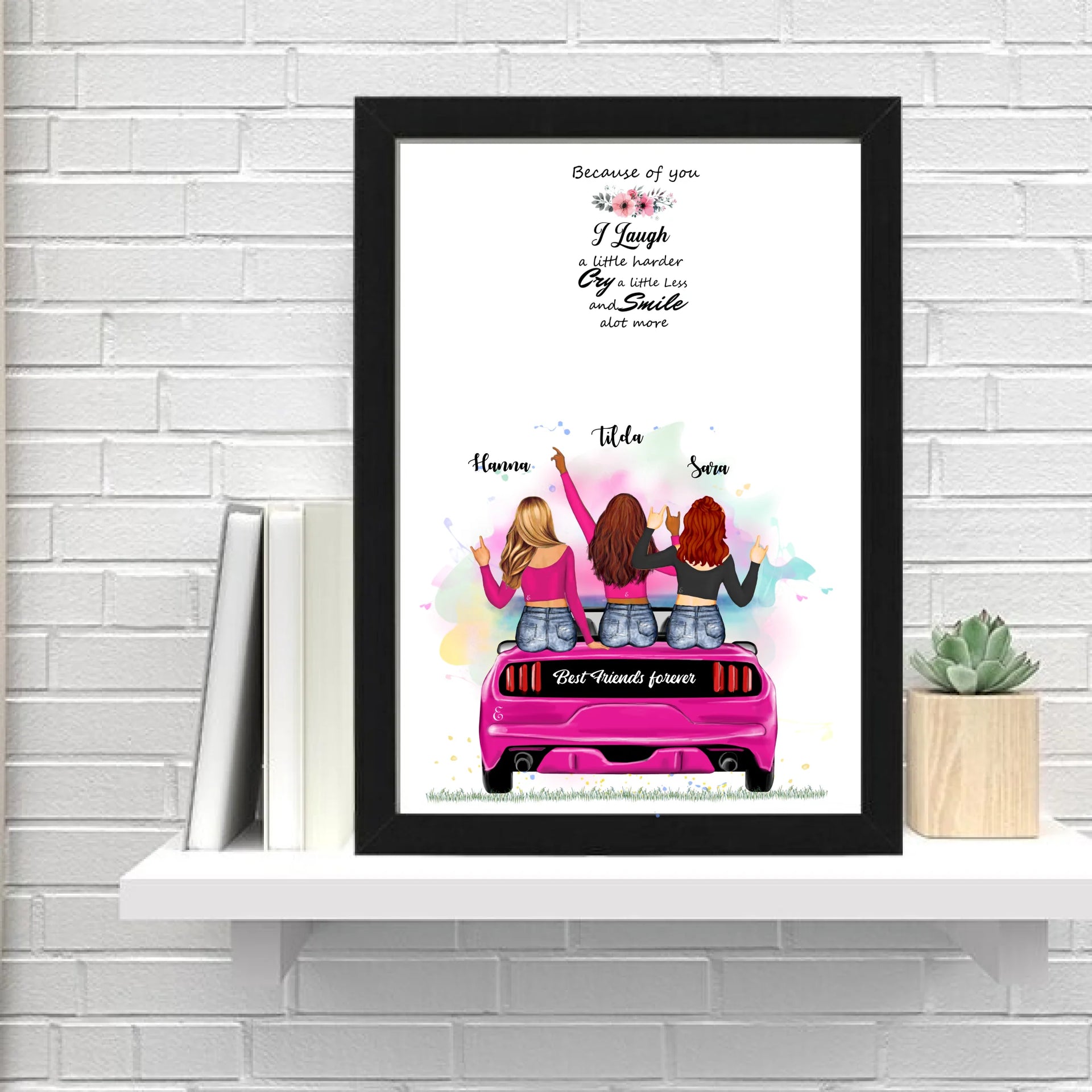 Personlig affisch 3 vänner