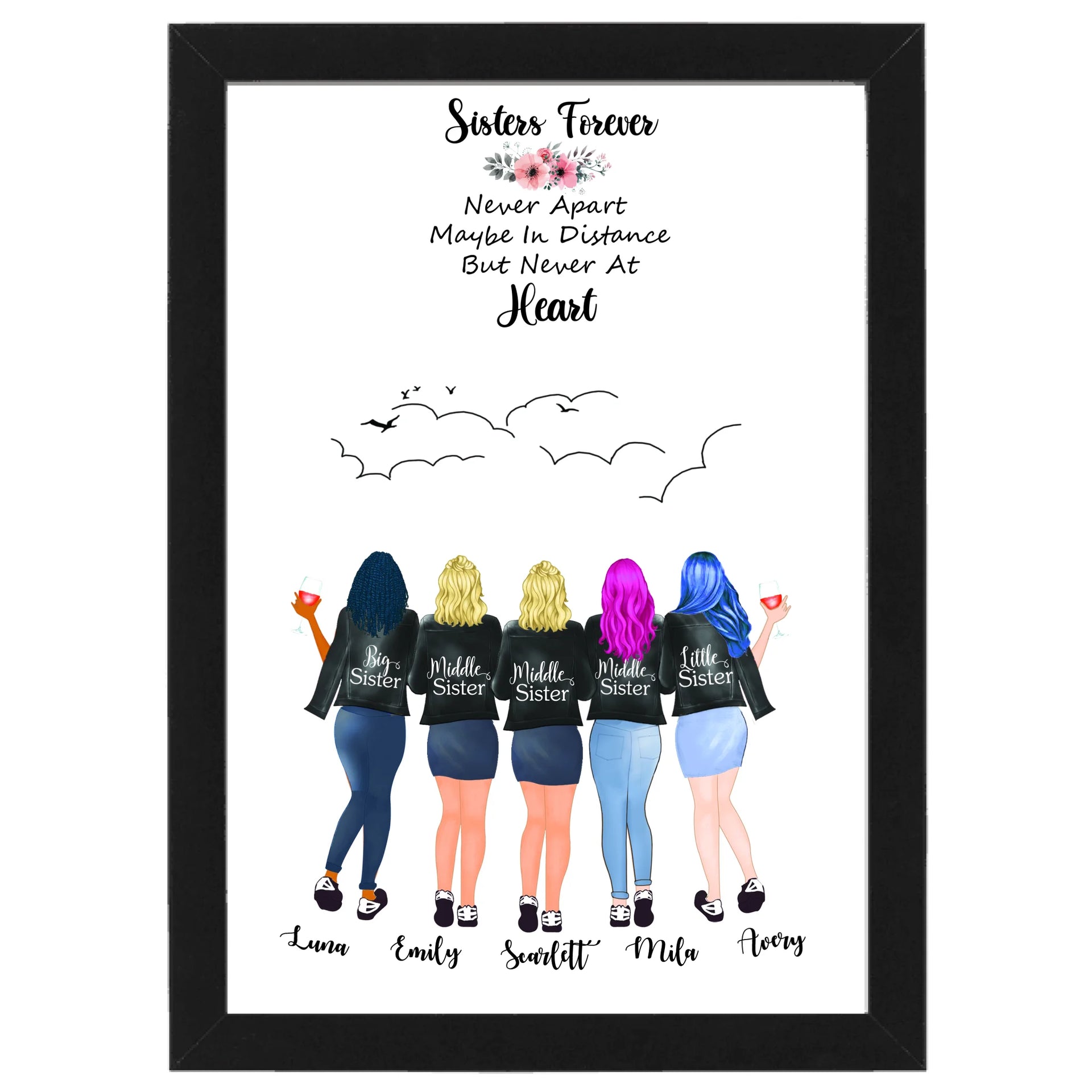 Personlig affisch 5 vänner