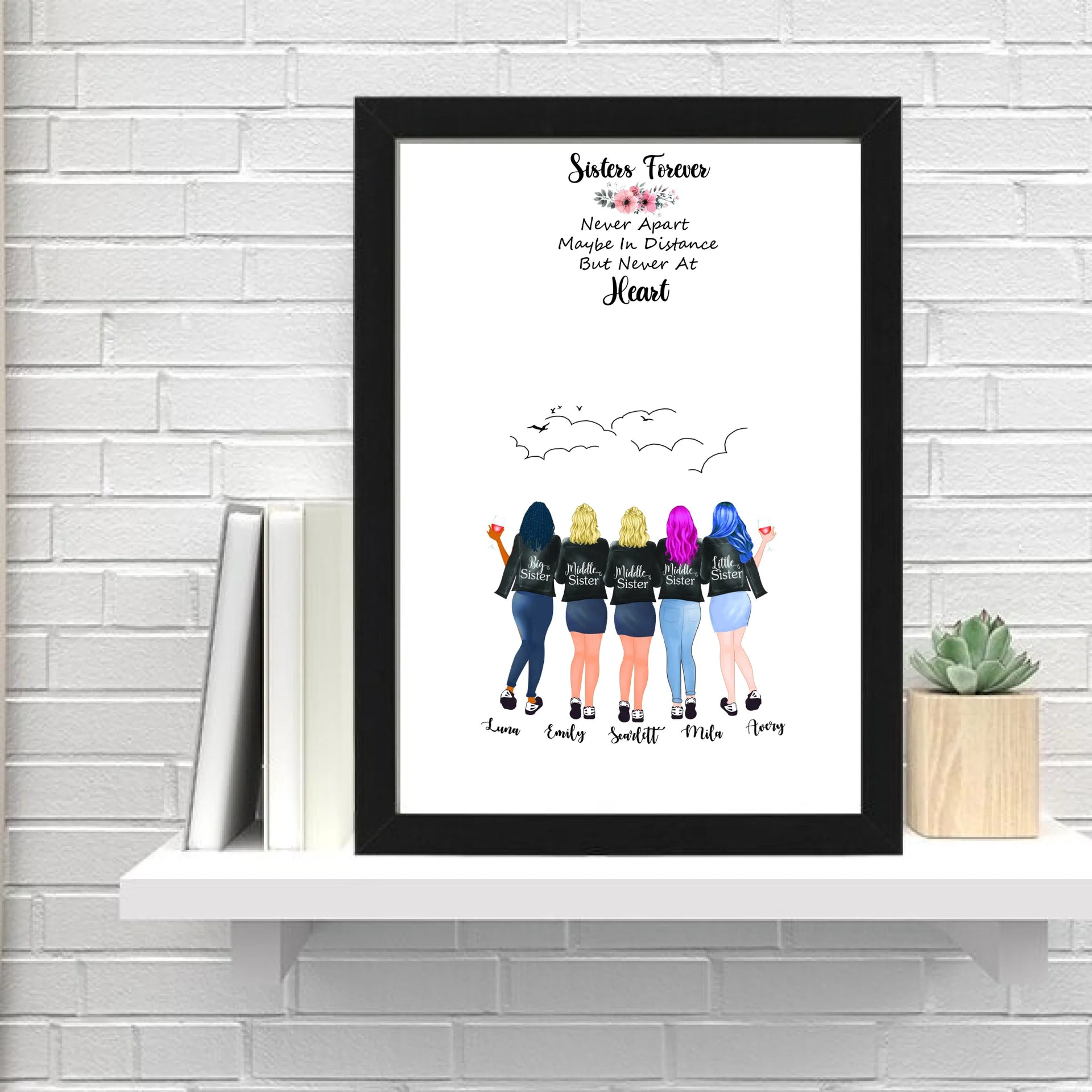 Personlig affisch 5 vänner