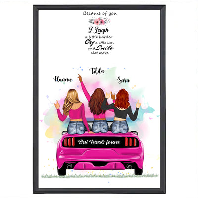 Personlig affisch 3 vänner