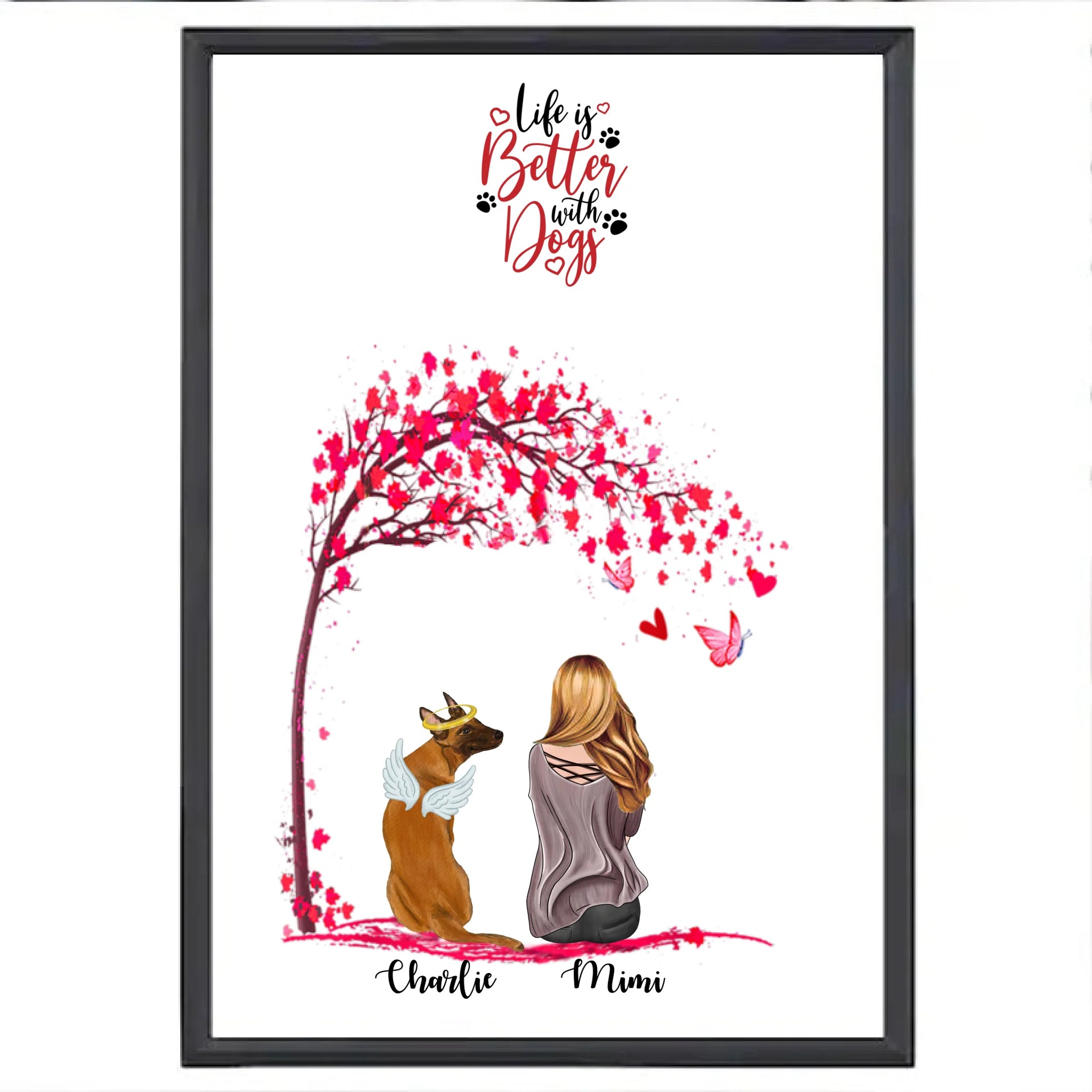 Hund & katt Mamma personlig affisch