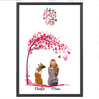 Hund & katt Mamma personlig affisch