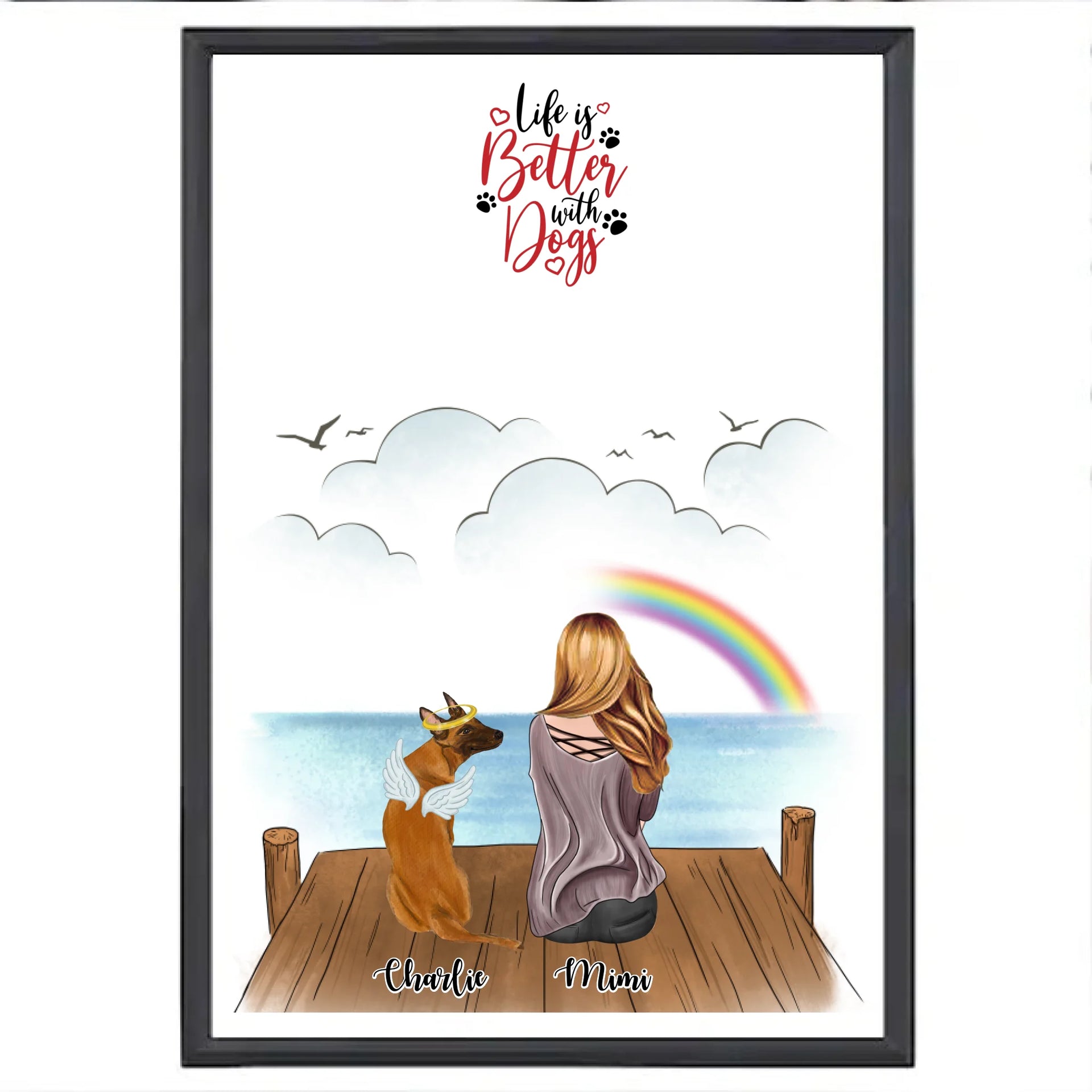 1, 2, 3 & 4 husdjur mamma fotoram