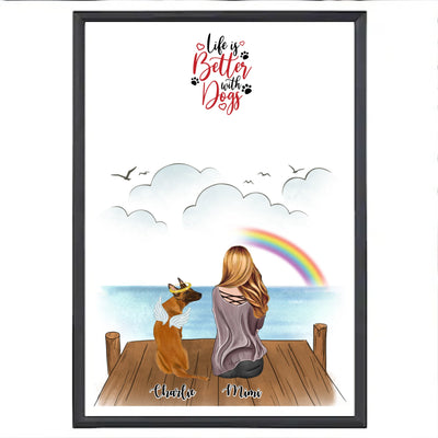 1, 2, 3 & 4 husdjur mamma fotoram