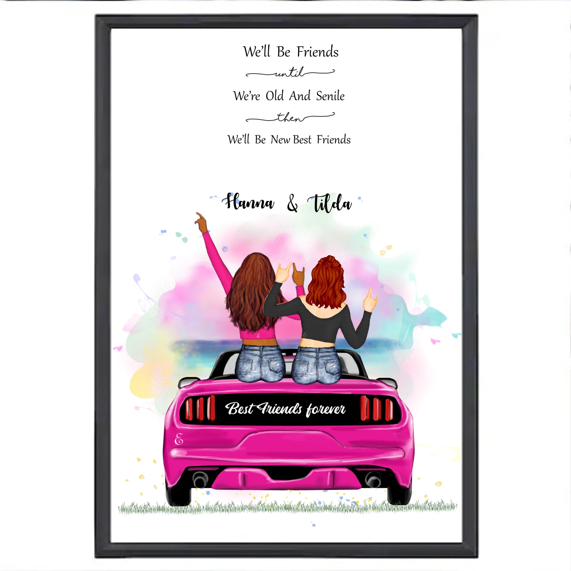 Personlig affisch 2 vänner